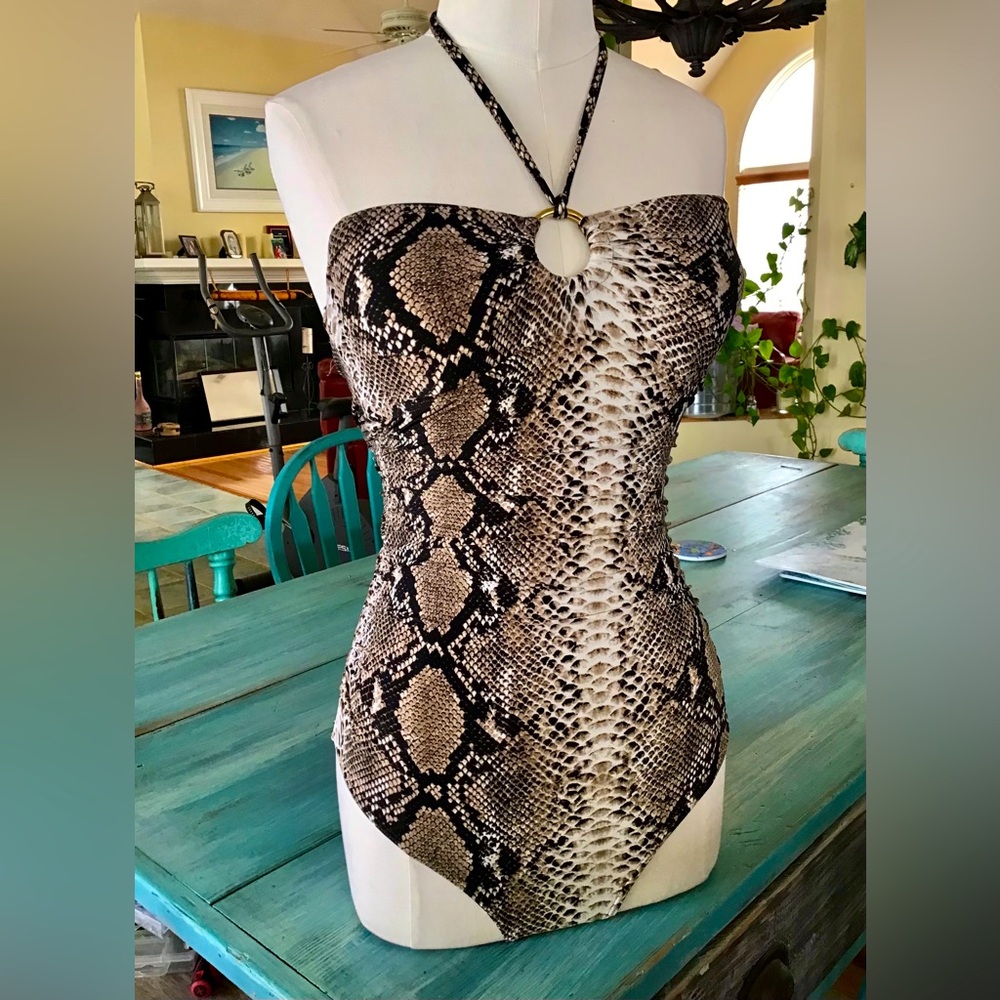 New Bond- eye snake print swimsuit size 4
